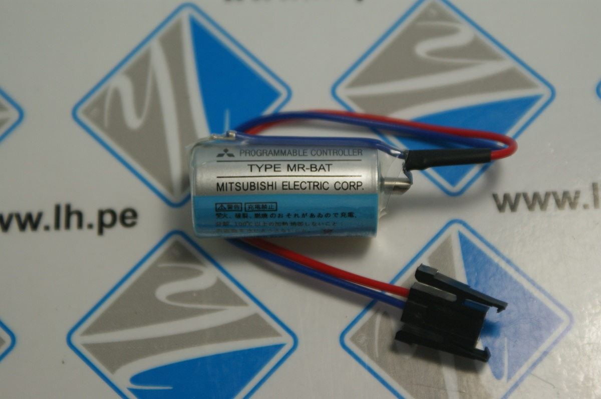MR-BAT ER17330V/3.6V     Batería Lithium Para PLC, 3.6V, con cable y conector color negro